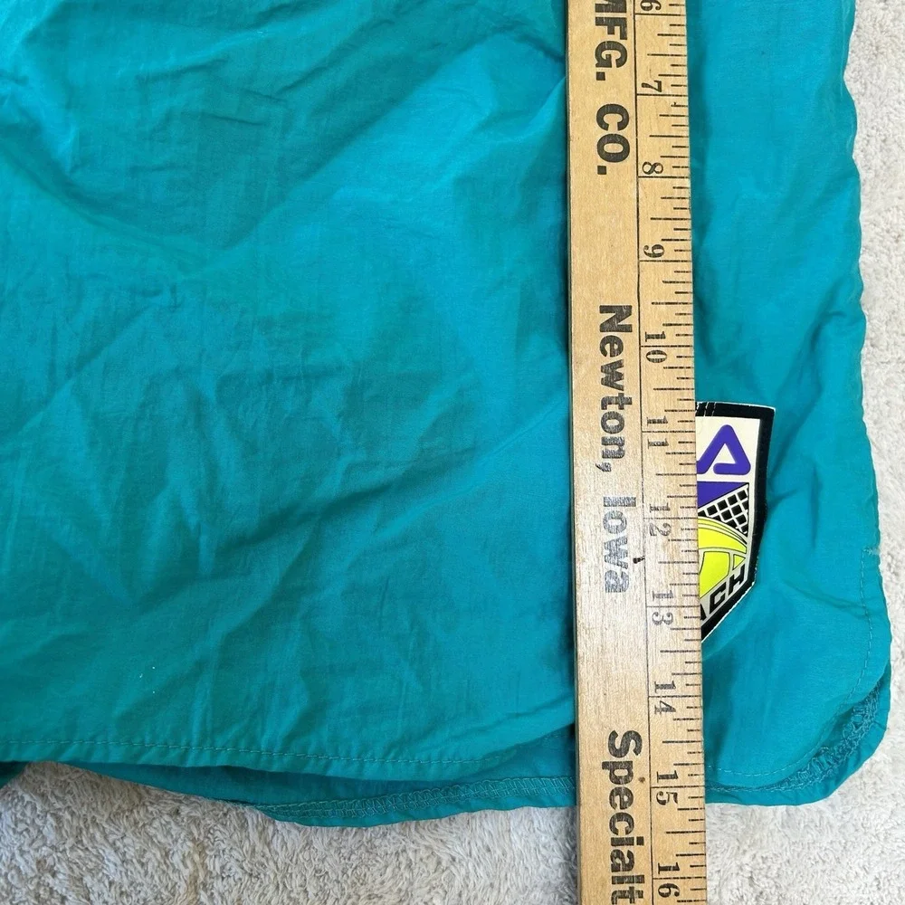 VINTAGE Fila Swim Trunks Mens XL Green Purple 80s Beach Volleyball USA Made READ
